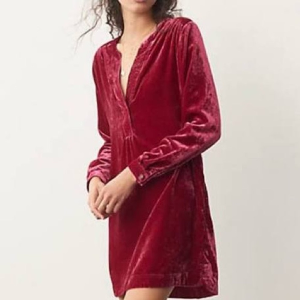 Anthropologie Melody Velvet Dress